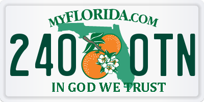 FL license plate 2400TN
