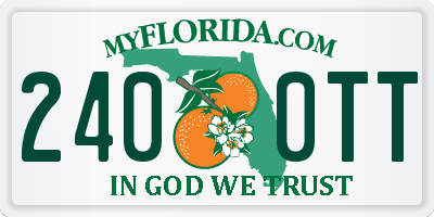FL license plate 2400TT