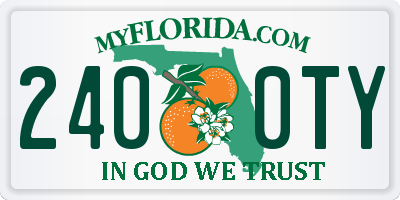 FL license plate 2400TY
