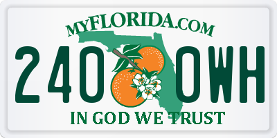 FL license plate 2400WH