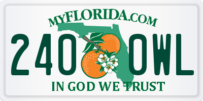 FL license plate 2400WL