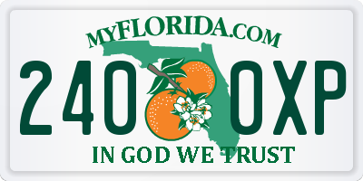 FL license plate 2400XP