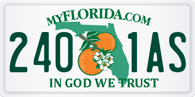 FL license plate 2401AS