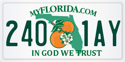 FL license plate 2401AY