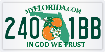 FL license plate 2401BB