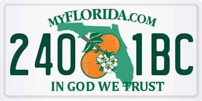 FL license plate 2401BC