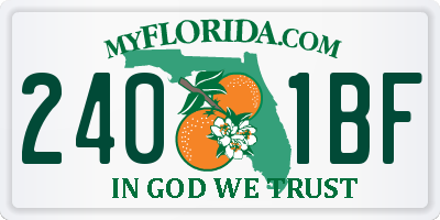 FL license plate 2401BF
