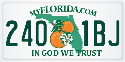 FL license plate 2401BJ