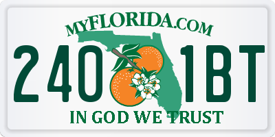 FL license plate 2401BT