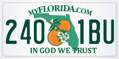 FL license plate 2401BU