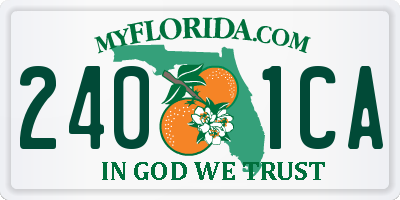 FL license plate 2401CA