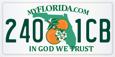 FL license plate 2401CB