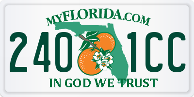 FL license plate 2401CC