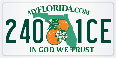 FL license plate 2401CE
