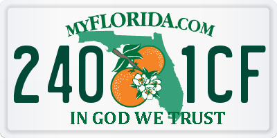 FL license plate 2401CF