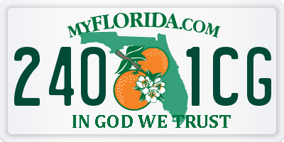 FL license plate 2401CG