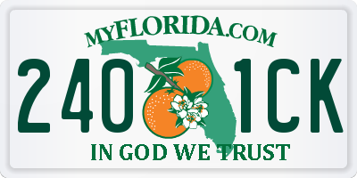 FL license plate 2401CK