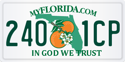 FL license plate 2401CP