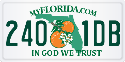 FL license plate 2401DB