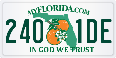 FL license plate 2401DE
