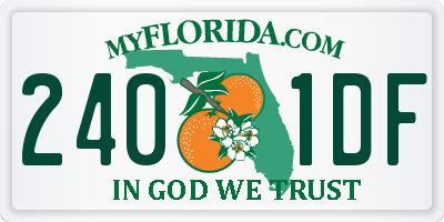 FL license plate 2401DF