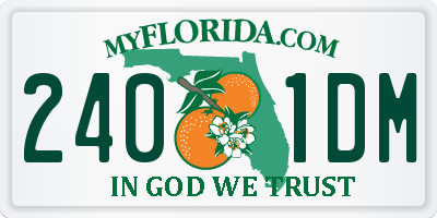 FL license plate 2401DM