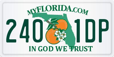 FL license plate 2401DP