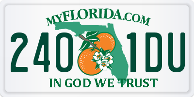 FL license plate 2401DU