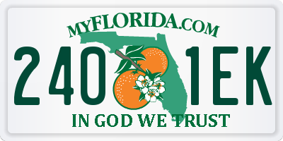 FL license plate 2401EK