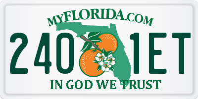 FL license plate 2401ET