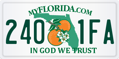 FL license plate 2401FA
