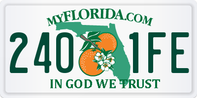 FL license plate 2401FE