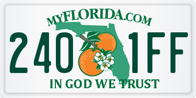 FL license plate 2401FF