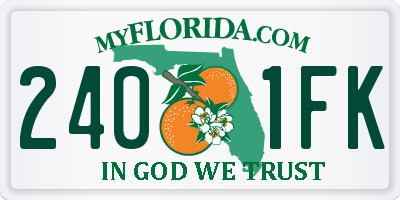 FL license plate 2401FK