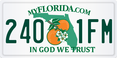 FL license plate 2401FM