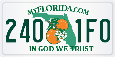 FL license plate 2401FO