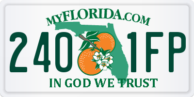 FL license plate 2401FP