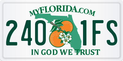 FL license plate 2401FS