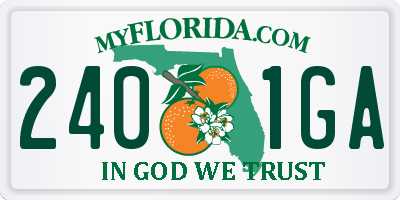 FL license plate 2401GA