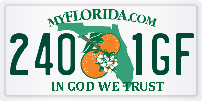 FL license plate 2401GF