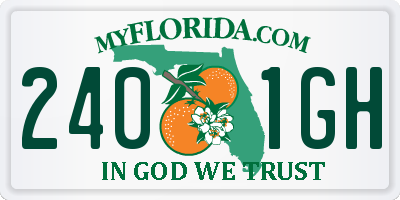 FL license plate 2401GH