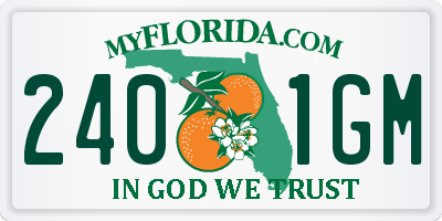 FL license plate 2401GM