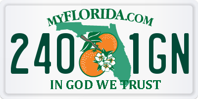 FL license plate 2401GN