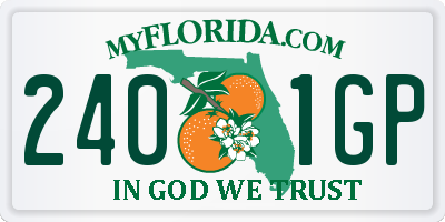 FL license plate 2401GP