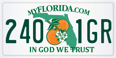FL license plate 2401GR
