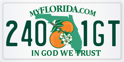 FL license plate 2401GT