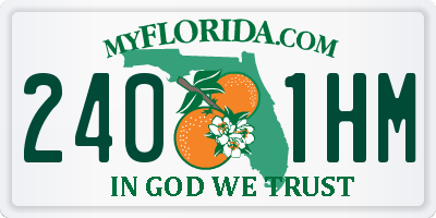 FL license plate 2401HM