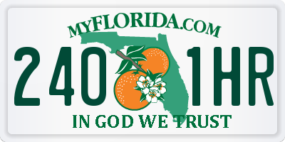 FL license plate 2401HR