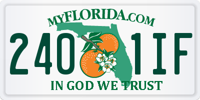 FL license plate 2401IF