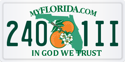 FL license plate 2401II